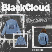 Load image into Gallery viewer, Black Cloud Denim Jacket: Life After Death
